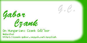 gabor czank business card